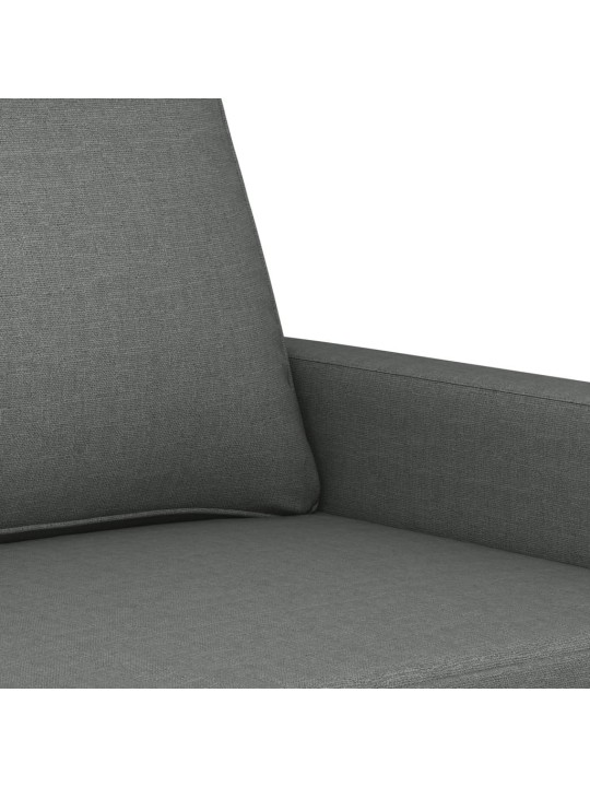 Trivietė sofa, tamsiai pilkos spalvos, 180cm, audinys