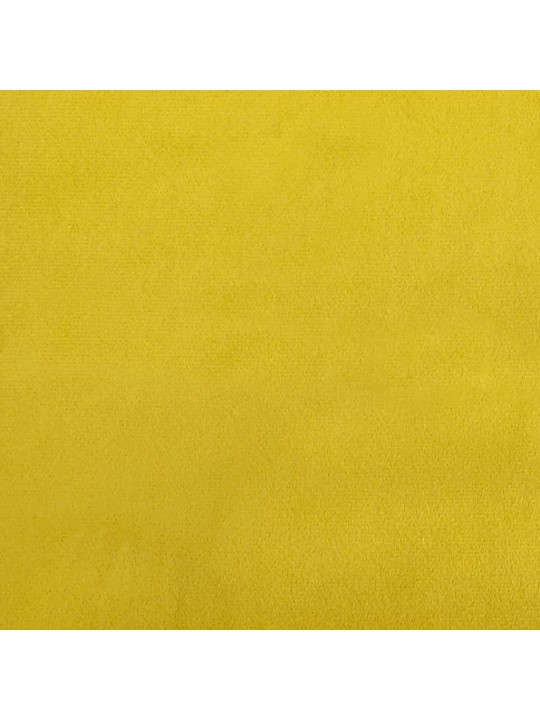 Trivietė sofa, geltonos spalvos, 180cm, aksomas