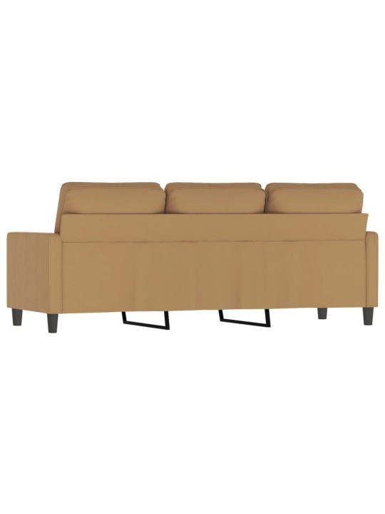 Trivietė sofa, rudos spalvos, 180cm, aksomas