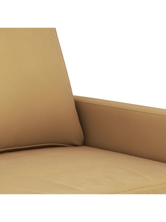 Trivietė sofa, rudos spalvos, 180cm, aksomas