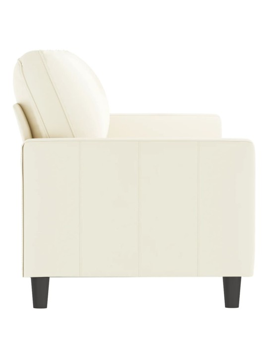 Trivietė sofa, kreminės spalvos, 180cm, aksomas