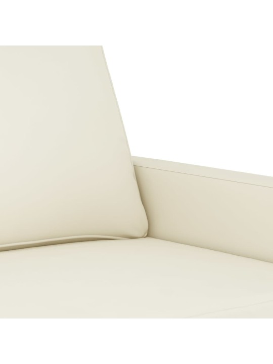 Trivietė sofa, kreminės spalvos, 180cm, aksomas