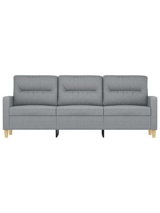 Trivietė sofa, šviesiai pilkos spalvos, 180cm, audinys