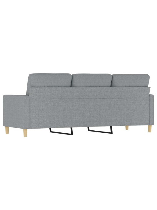 Trivietė sofa, šviesiai pilkos spalvos, 180cm, audinys