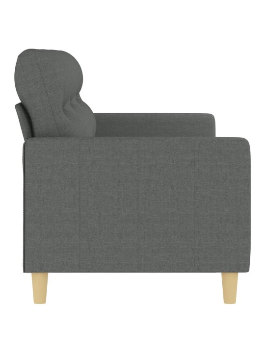 Trivietė sofa, tamsiai pilkos spalvos, 180cm, audinys