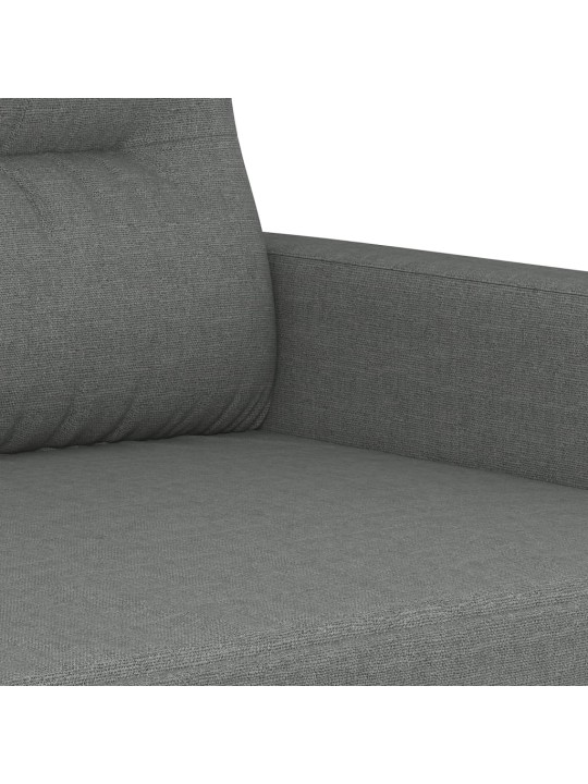 Trivietė sofa, tamsiai pilkos spalvos, 180cm, audinys