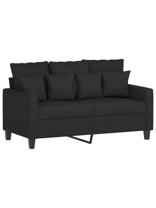 Dvivietė sofa, juodos spalvos, 120cm, audinys