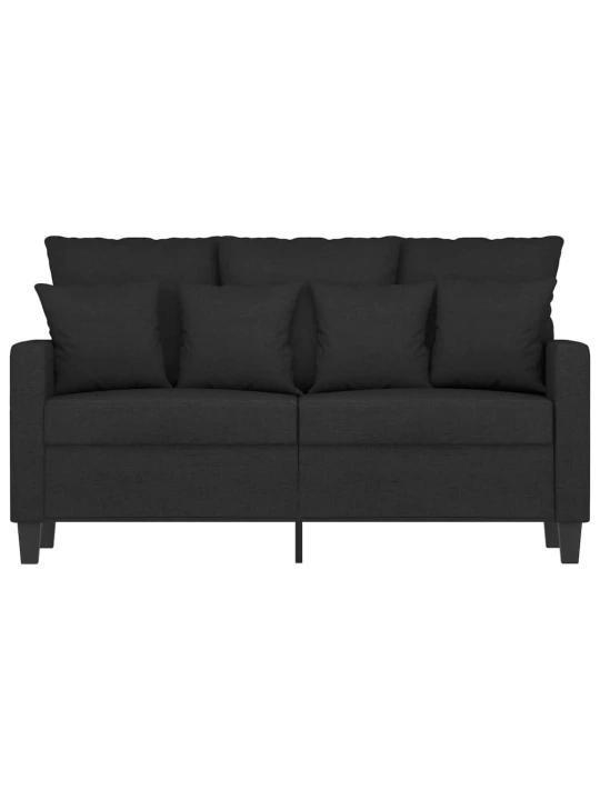 Dvivietė sofa, juodos spalvos, 120cm, audinys