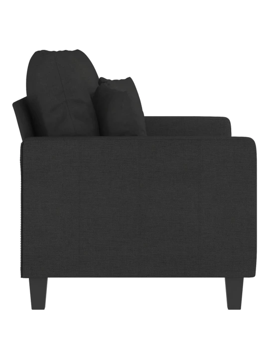 Dvivietė sofa, juodos spalvos, 120cm, audinys