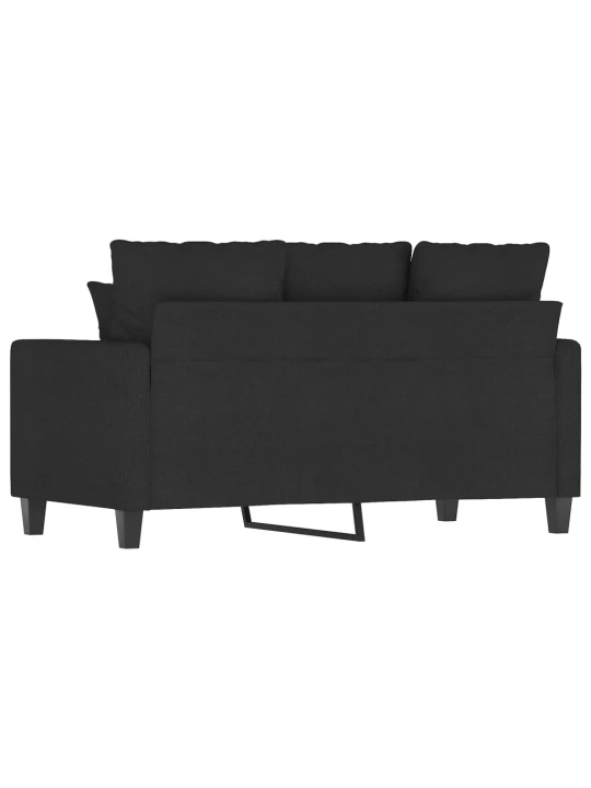 Dvivietė sofa, juodos spalvos, 120cm, audinys