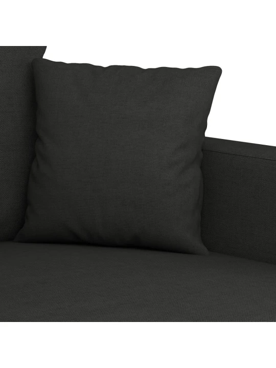 Dvivietė sofa, juodos spalvos, 120cm, audinys