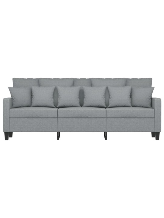 Trivietė sofa, šviesiai pilkos spalvos, 180cm, audinys