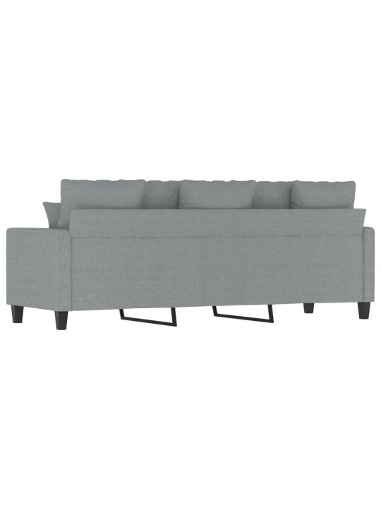 Trivietė sofa, šviesiai pilkos spalvos, 180cm, audinys