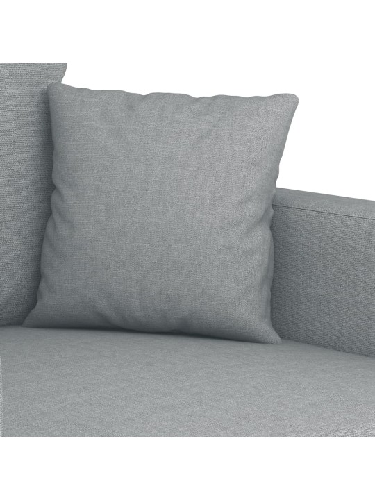 Trivietė sofa, šviesiai pilkos spalvos, 180cm, audinys