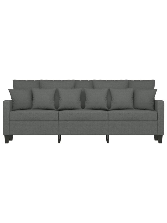 Trivietė sofa, tamsiai pilkos spalvos, 180cm, audinys