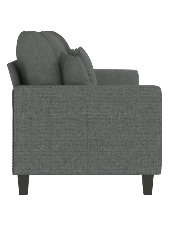 Trivietė sofa, tamsiai pilkos spalvos, 180cm, audinys
