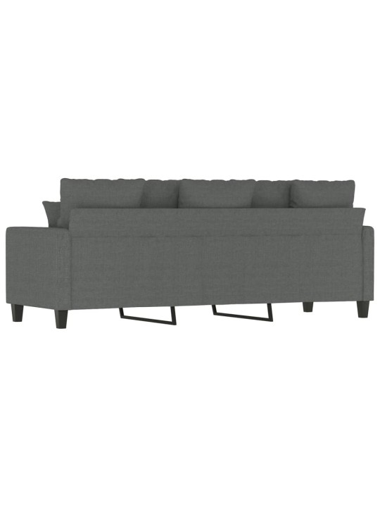 Trivietė sofa, tamsiai pilkos spalvos, 180cm, audinys