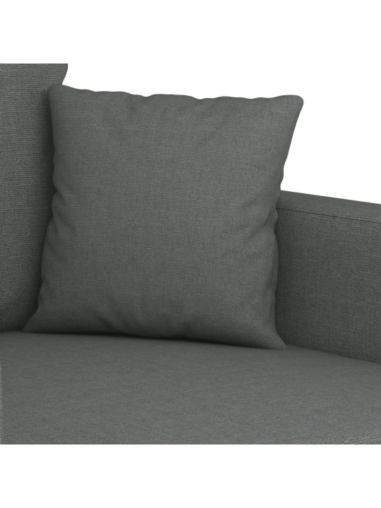 Trivietė sofa, tamsiai pilkos spalvos, 180cm, audinys