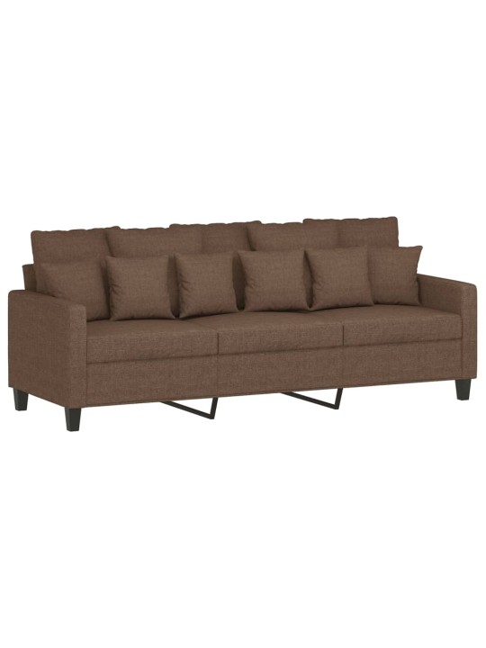 Trivietė sofa, rudos spalvos, 180cm, audinys