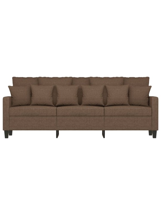 Trivietė sofa, rudos spalvos, 180cm, audinys
