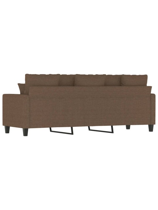 Trivietė sofa, rudos spalvos, 180cm, audinys