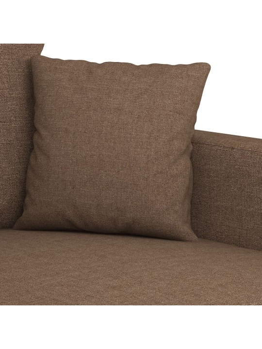 Trivietė sofa, rudos spalvos, 180cm, audinys
