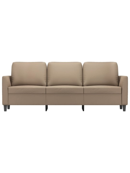 Trivietė sofa, kapučino spalvos, 180cm, dirbtinė oda