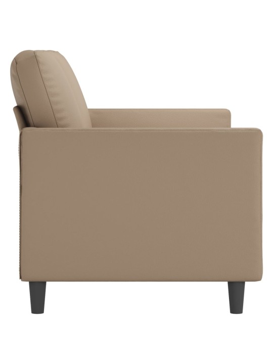 Trivietė sofa, kapučino spalvos, 180cm, dirbtinė oda