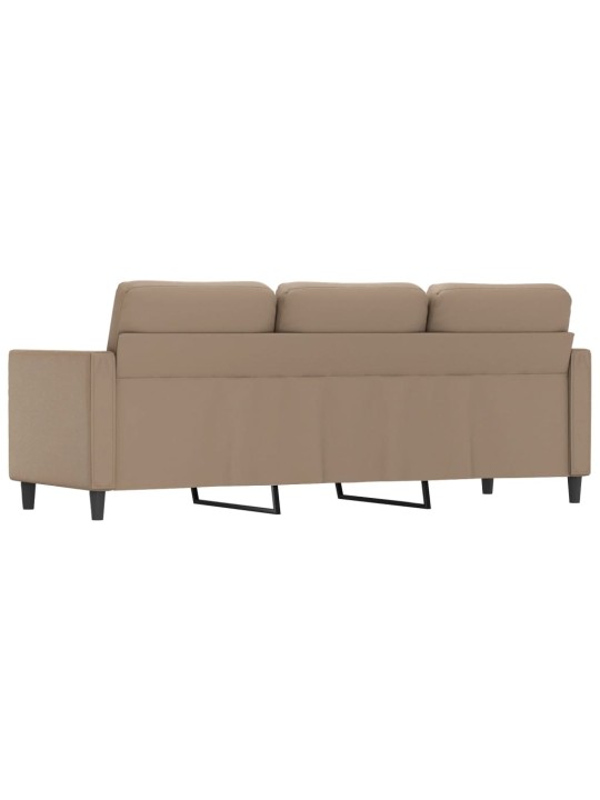 Trivietė sofa, kapučino spalvos, 180cm, dirbtinė oda