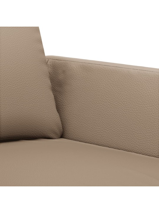 Trivietė sofa, kapučino spalvos, 180cm, dirbtinė oda