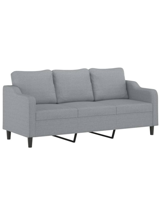 Trivietė sofa, šviesiai pilkos spalvos, 180cm, audinys
