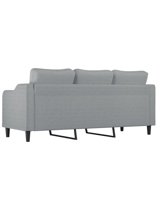 Trivietė sofa, šviesiai pilkos spalvos, 180cm, audinys