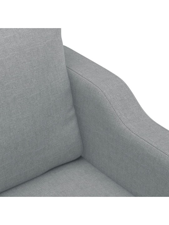 Trivietė sofa, šviesiai pilkos spalvos, 180cm, audinys