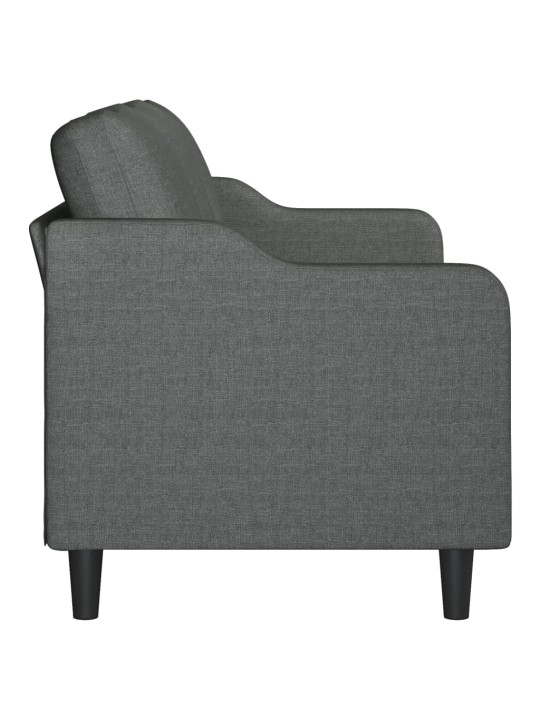 Trivietė sofa, tamsiai pilkos spalvos, 180cm, audinys