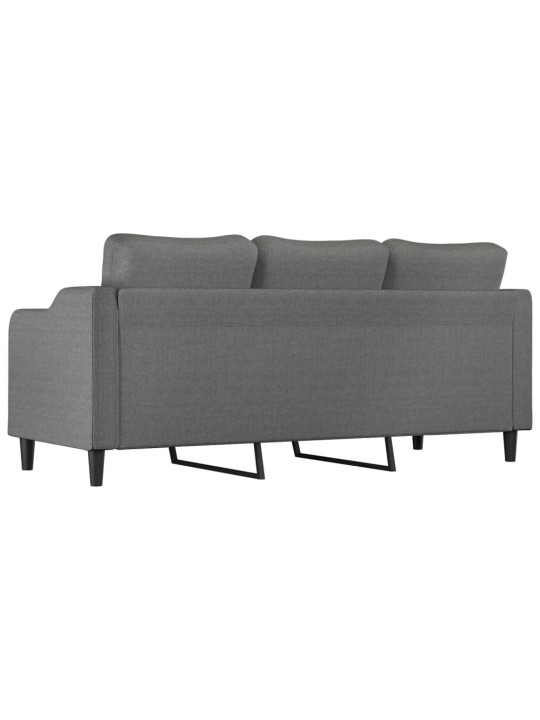 Trivietė sofa, tamsiai pilkos spalvos, 180cm, audinys