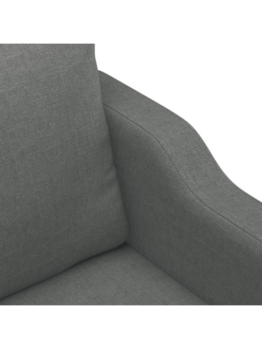 Trivietė sofa, tamsiai pilkos spalvos, 180cm, audinys