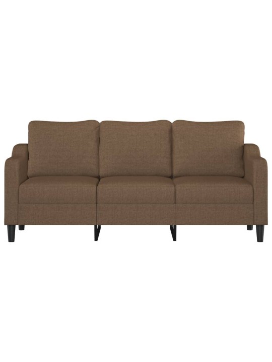 Trivietė sofa, rudos spalvos, 180cm, audinys