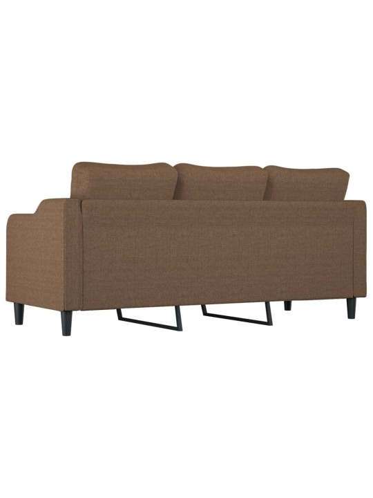 Trivietė sofa, rudos spalvos, 180cm, audinys