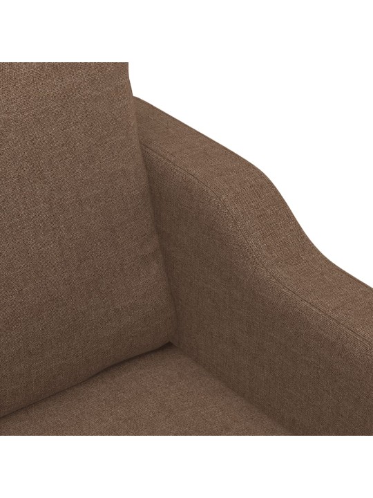 Trivietė sofa, rudos spalvos, 180cm, audinys
