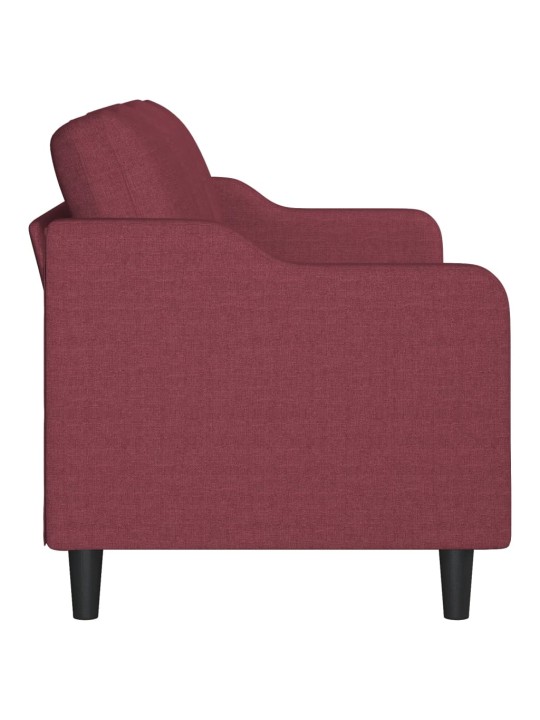 Trivietė sofa, raudonojo vyno spalvos, 180cm, audinys
