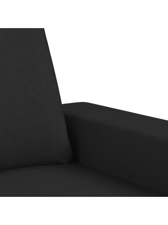 Dvivietė sofa, juodos spalvos, 120cm, audinys