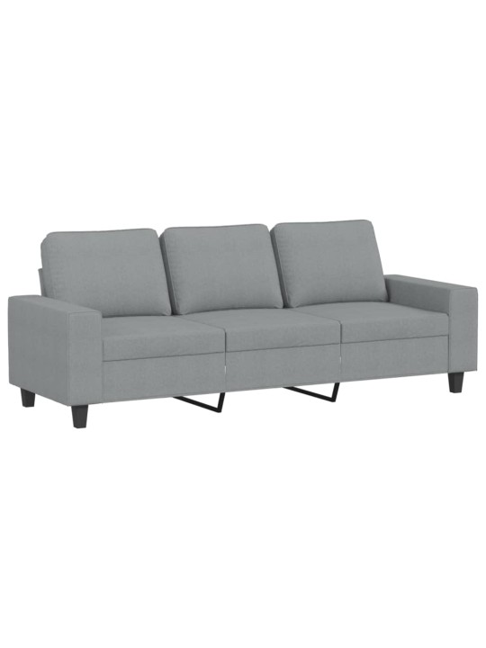 Trivietė sofa, šviesiai pilkos spalvos, 180cm, audinys