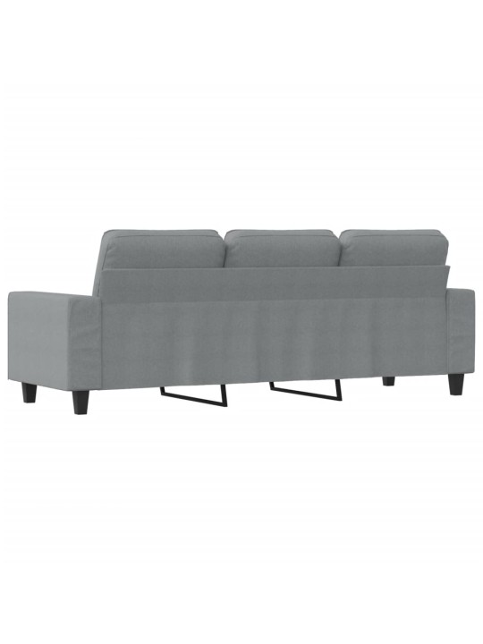 Trivietė sofa, šviesiai pilkos spalvos, 180cm, audinys