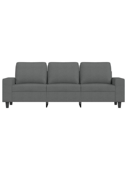 Trivietė sofa, tamsiai pilkos spalvos, 180cm, audinys