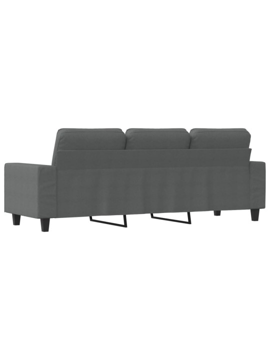 Trivietė sofa, tamsiai pilkos spalvos, 180cm, audinys