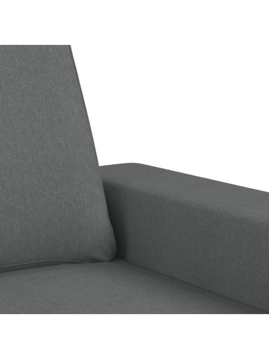 Trivietė sofa, tamsiai pilkos spalvos, 180cm, audinys