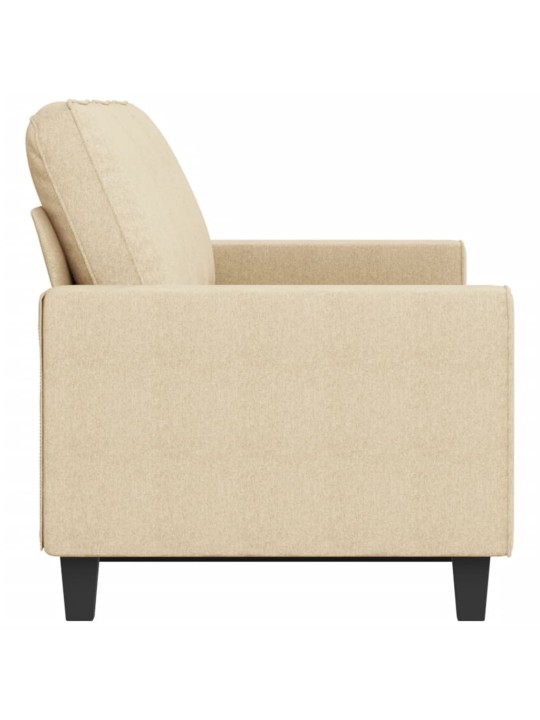 Trivietė sofa, kreminės spalvos, 180cm, audinys