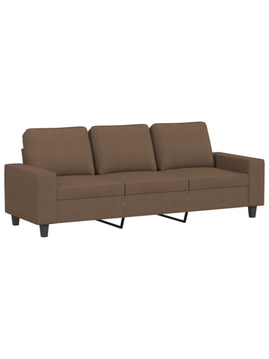 Trivietė sofa, rudos spalvos, 180cm, audinys