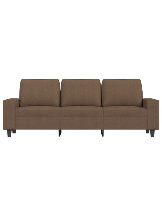 Trivietė sofa, rudos spalvos, 180cm, audinys