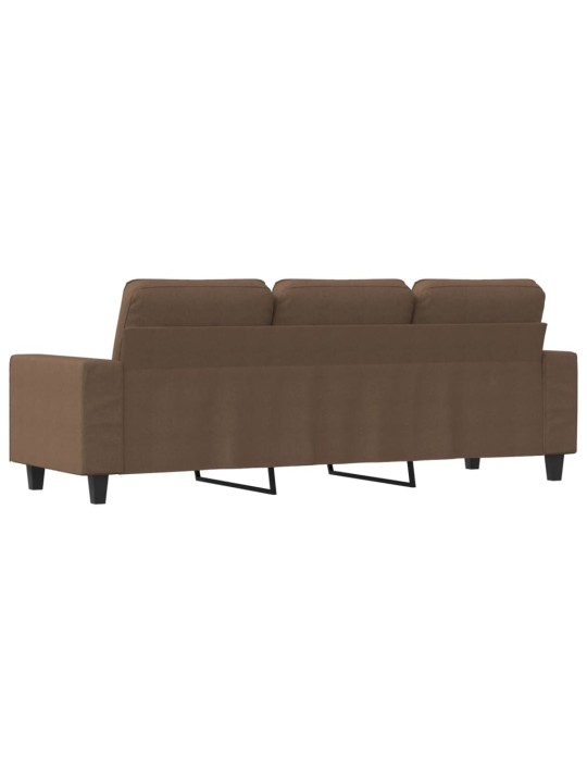 Trivietė sofa, rudos spalvos, 180cm, audinys
